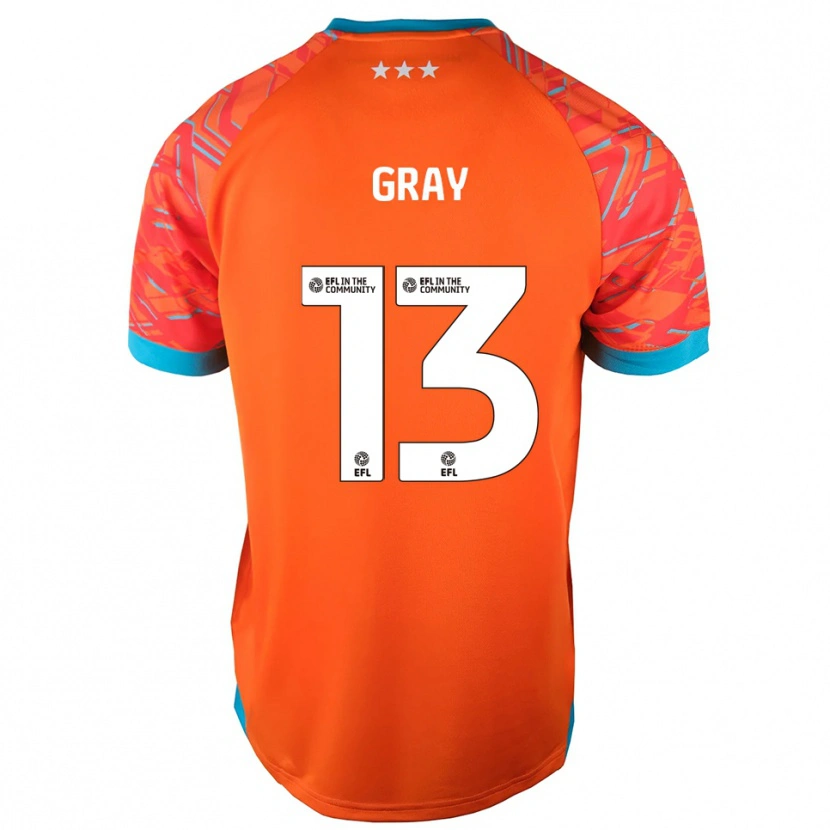 Danxen Criança Henry Gray #13 Branco Laranja Camisola Guarda-Redes 2025/26 Camisa Brasil