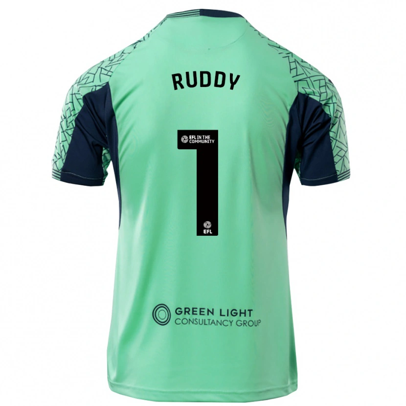 Danxen Criança Jack Ruddy #1 Preto Ciano Camisola Guarda-Redes 2025/26 Camisa Brasil