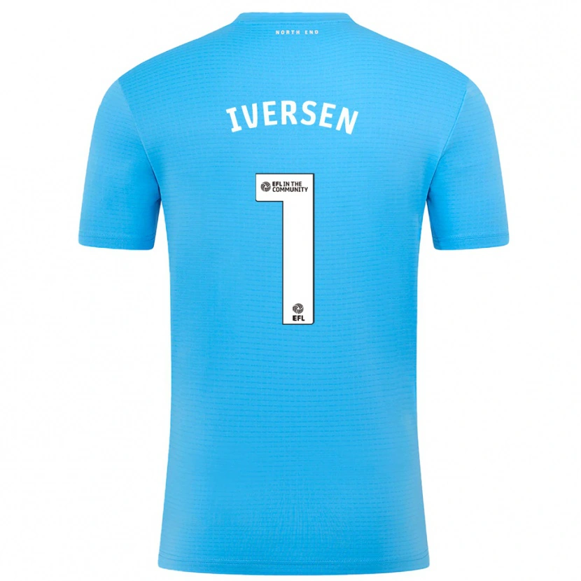 Danxen Criança Daniel Iversen #1 Azul Branco Camisola Guarda-Redes 2025/26 Camisa Brasil