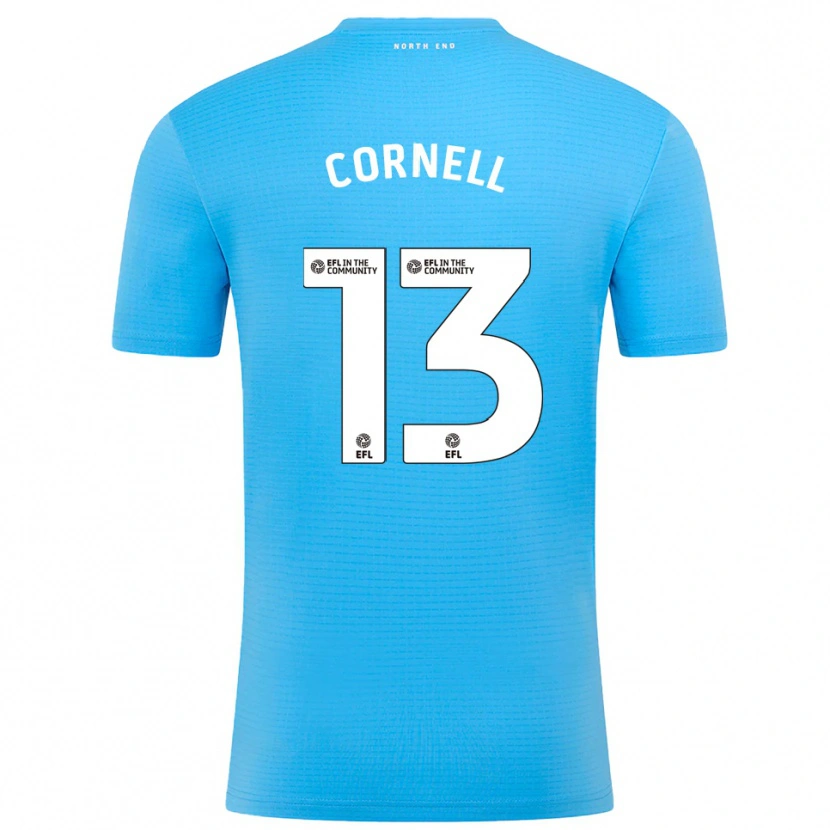 Danxen Criança David Cornell #13 Azul Branco Camisola Guarda-Redes 2025/26 Camisa Brasil