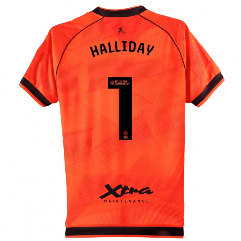 Danxen Criança Joel Halliday #1 Preto Laranja Camisola Guarda-Redes 2025/26 Camisa Brasil