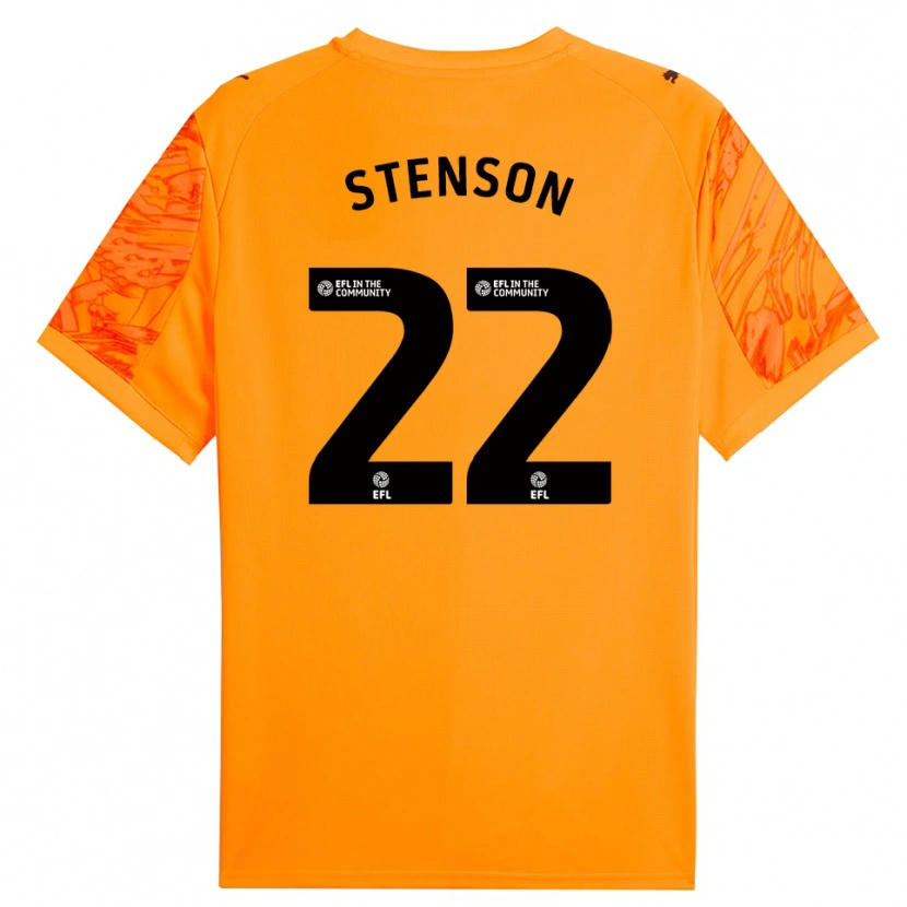 Danxen Criança Fran Stenson #22 Laranja Preto Camisola Guarda-Redes 2025/26 Camisa Brasil