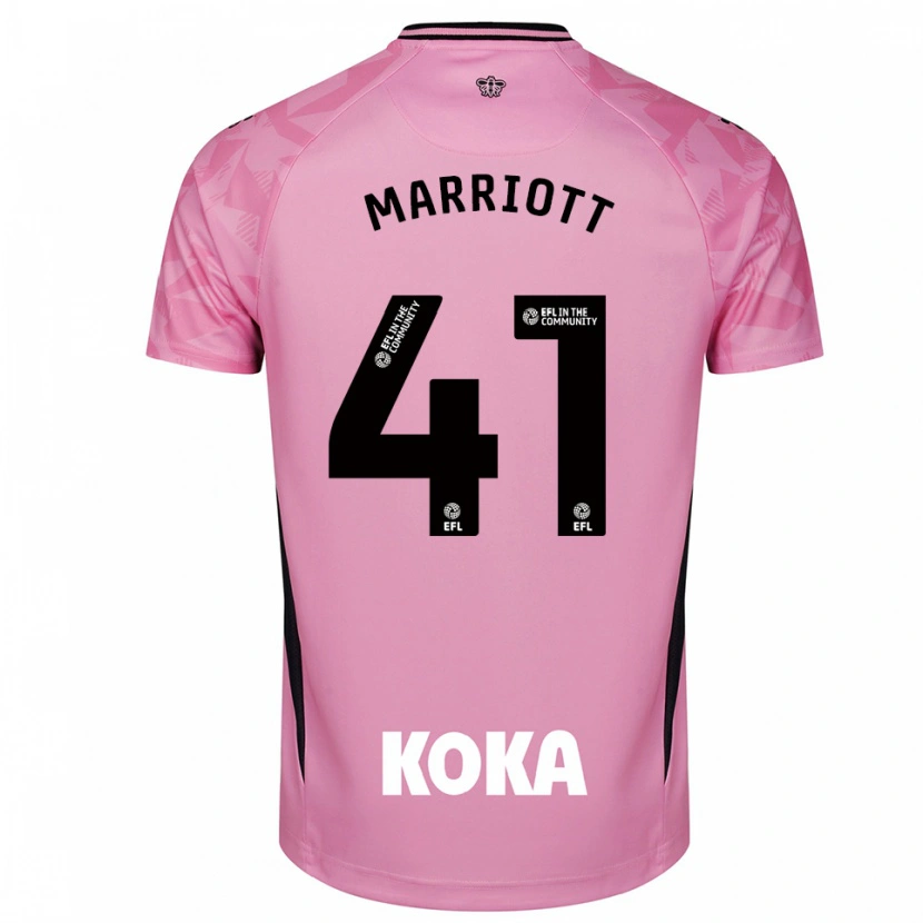 Danxen Criança Alfie Marriott #41 Preto Rosa Claro Camisola Guarda-Redes 2025/26 Camisa Brasil