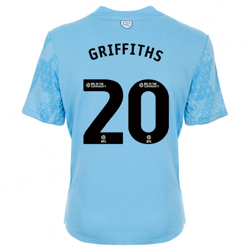 Danxen Criança Josh Griffiths #20 Preto Azul Céu Camisola Guarda-Redes 2025/26 Camisa Brasil