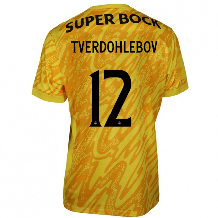 Danxen Criança Alex Tverdohlebov #12 Amarelo Laranja Camisola Guarda-Redes 2025/26 Camisa Brasil