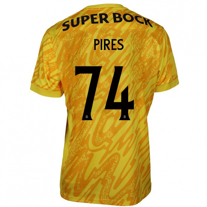 Danxen Criança Guilherme Pires #74 Amarelo Laranja Camisola Guarda-Redes 2025/26 Camisa Brasil
