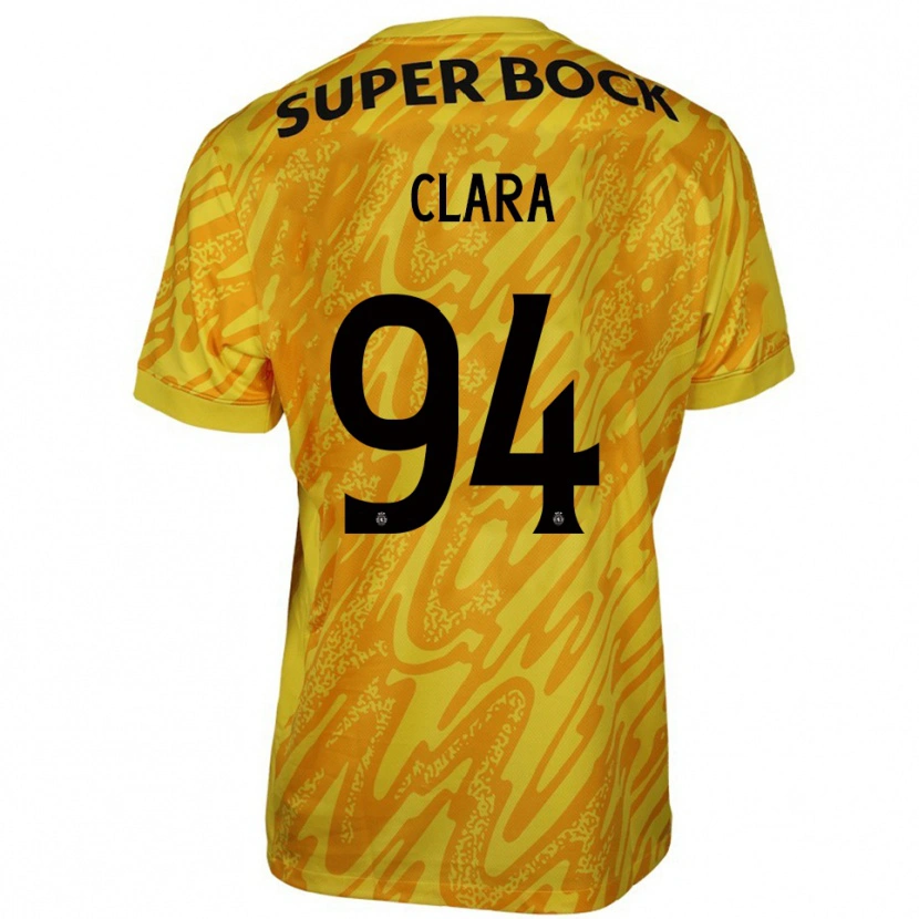 Danxen Criança Diogo Clara #94 Amarelo Laranja Camisola Guarda-Redes 2025/26 Camisa Brasil