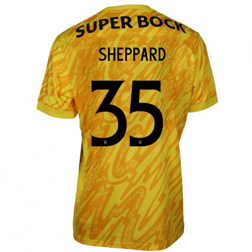 Danxen Criança Catriona Sheppard #35 Amarelo Laranja Camisola Guarda-Redes 2025/26 Camisa Brasil