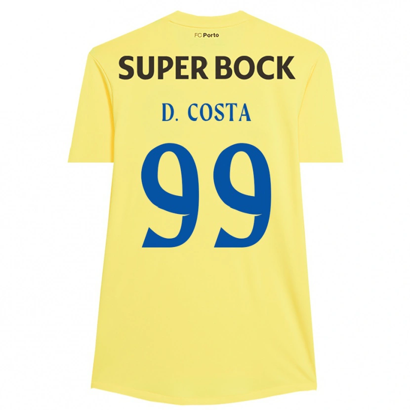 Danxen Criança Diogo Costa #99 Amarelo Claro Preto Camisola Guarda-Redes 2025/26 Camisa Brasil