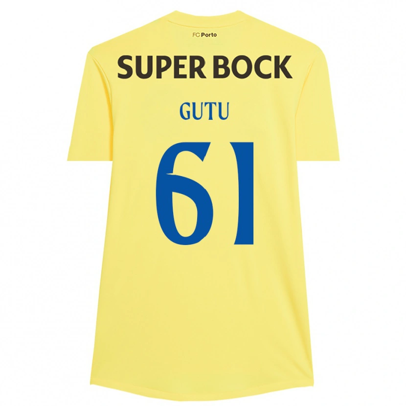Danxen Criança Denis Gutu #61 Amarelo Claro Preto Camisola Guarda-Redes 2025/26 Camisa Brasil