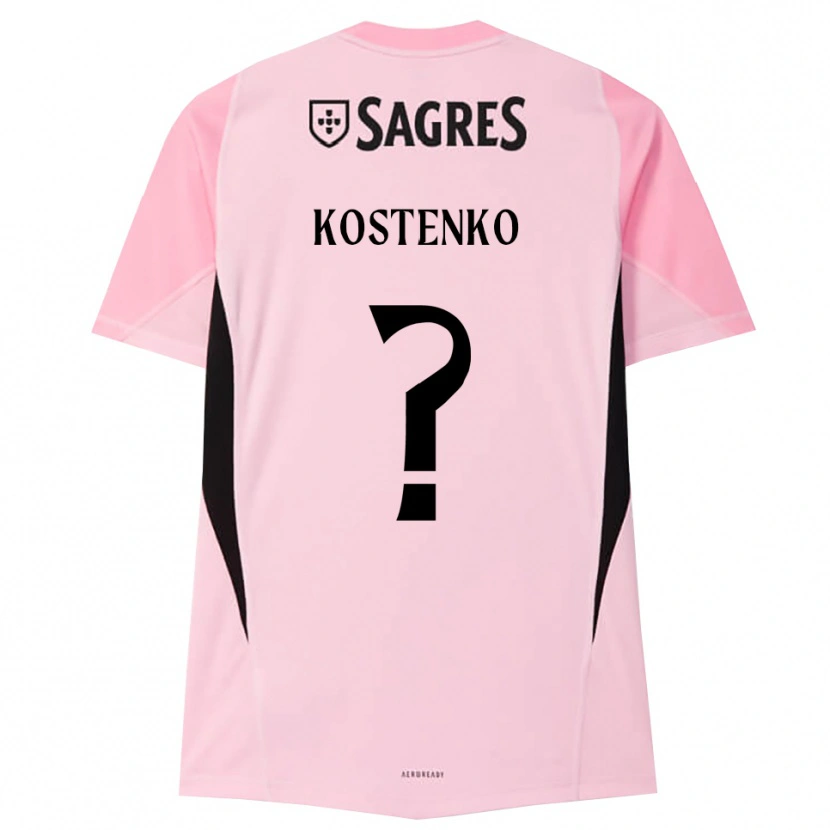Danxen Criança Igor Kostenko #0 Rosa Preto Camisola Guarda-Redes 2025/26 Camisa Brasil