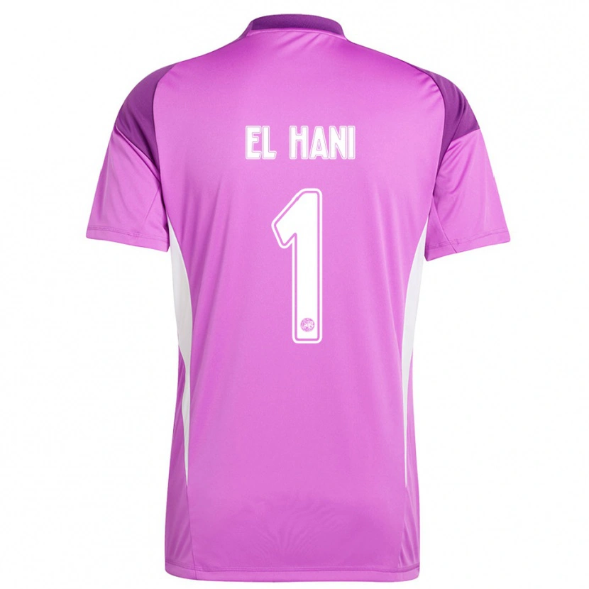 Danxen Criança Aymean el Hani #1 Roxo Claro Branco Camisola Guarda-Redes 2025/26 Camisa Brasil