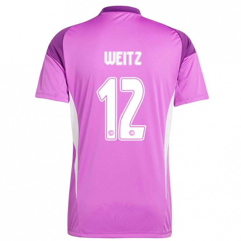 Danxen Criança Axel Weitz #12 Roxo Claro Branco Camisola Guarda-Redes 2025/26 Camisa Brasil