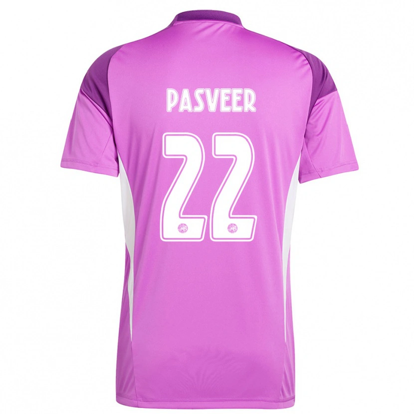 Danxen Criança Remko Pasveer #22 Roxo Claro Branco Camisola Guarda-Redes 2025/26 Camisa Brasil