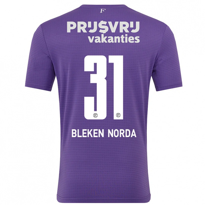 Danxen Criança Haakon Bleken Norda #31 Roxo Branco Camisola Guarda-Redes 2025/26 Camisa Brasil