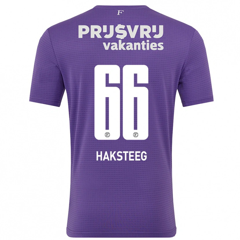 Danxen Criança Tim Haksteeg #66 Roxo Branco Camisola Guarda-Redes 2025/26 Camisa Brasil