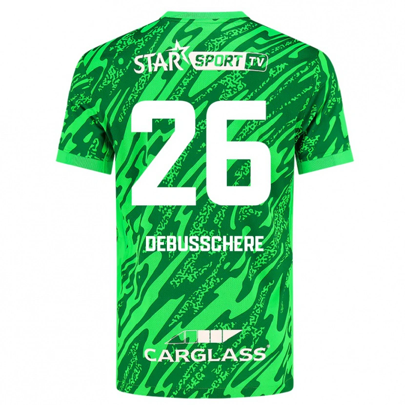 Danxen Criança Vic Debusschere #26 Verde Escuro Branco Camisola Guarda-Redes 2025/26 Camisa Brasil