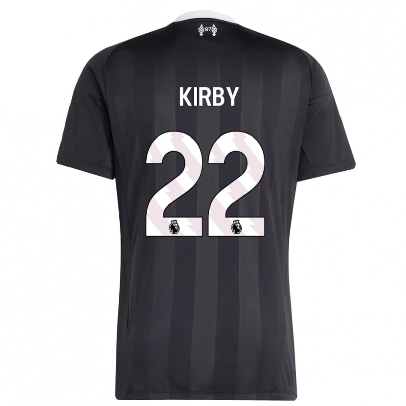 Danxen Criança Faye Kirby #22 Preto Branco Camisola Guarda-Redes 2025/26 Camisa Brasil