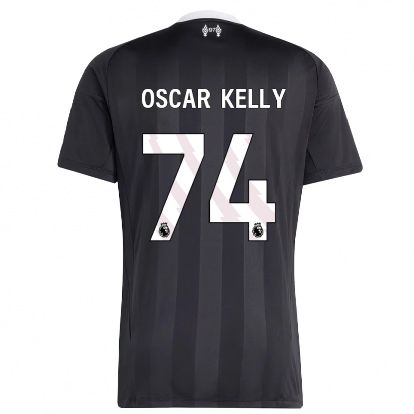 Danxen Criança Oscar Kelly #74 Preto Branco Camisola Guarda-Redes 2025/26 Camisa Brasil
