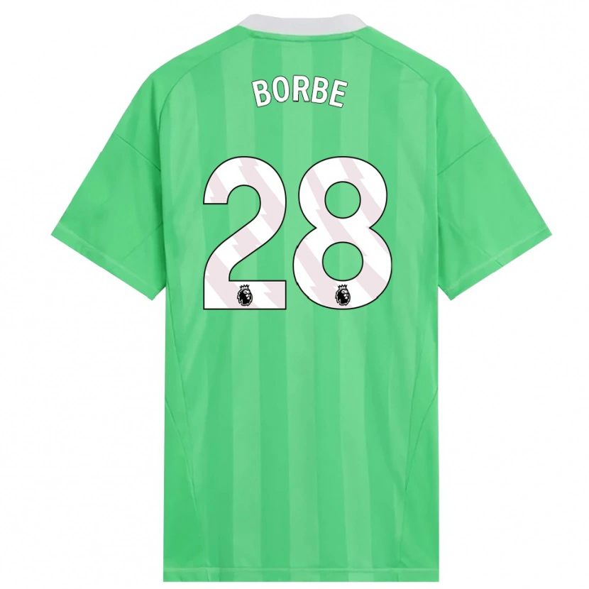 Danxen Criança Anneke Borbe #28 Verde Claro Branco Camisola Guarda-Redes 2025/26 Camisa Brasil