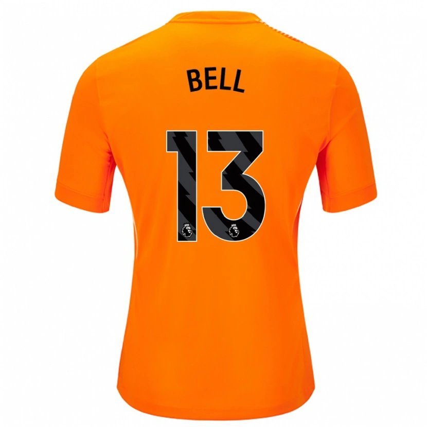 Danxen Criança Toby Bell #13 Laranja Preto Camisola Guarda-Redes 2025/26 Camisa Brasil