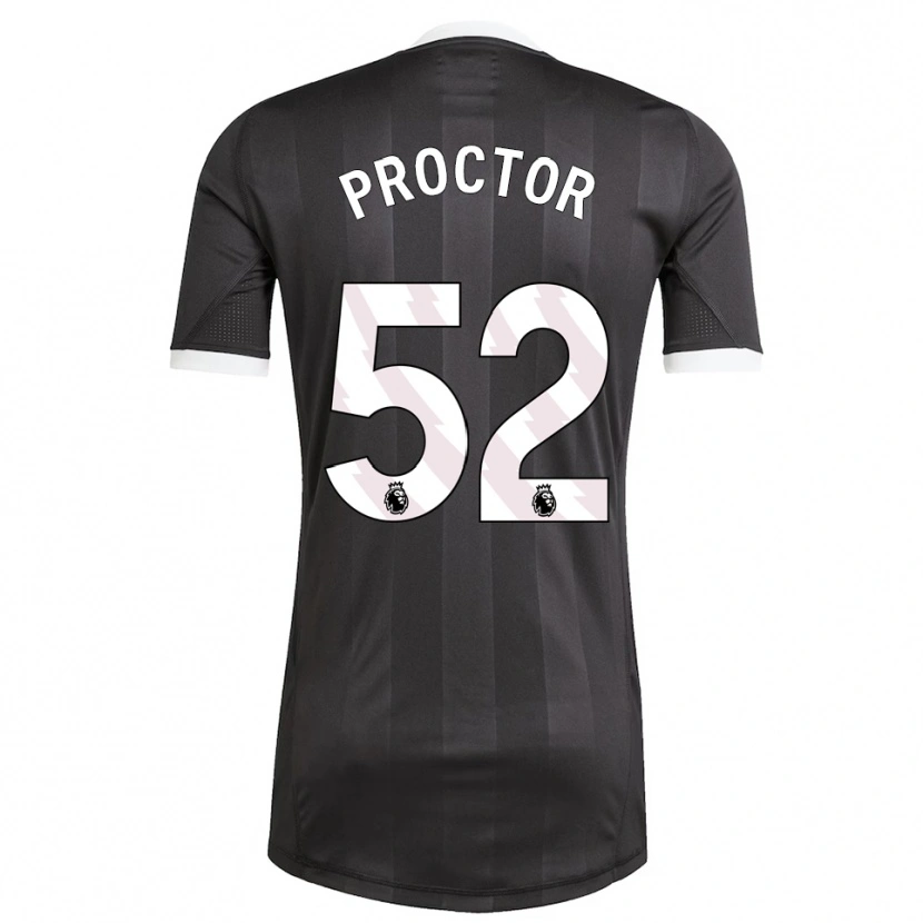 Danxen Criança Sam Proctor #52 Preto Branco Camisola Guarda-Redes 2025/26 Camisa Brasil