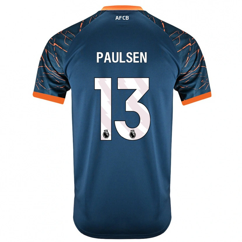 Danxen Criança Alex Paulsen #13 Azul Ardósia Escuro Camisola Guarda-Redes 2025/26 Camisa Brasil