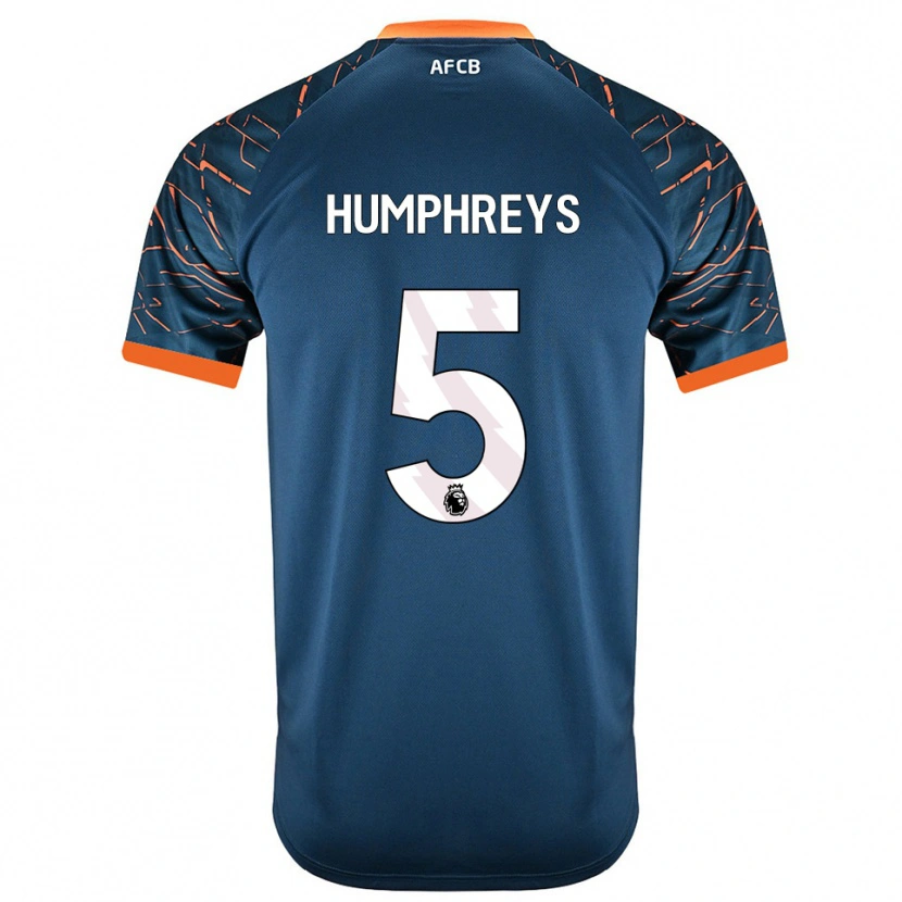 Danxen Criança Holly Humphreys #5 Azul Ardósia Escuro Camisola Guarda-Redes 2025/26 Camisa Brasil