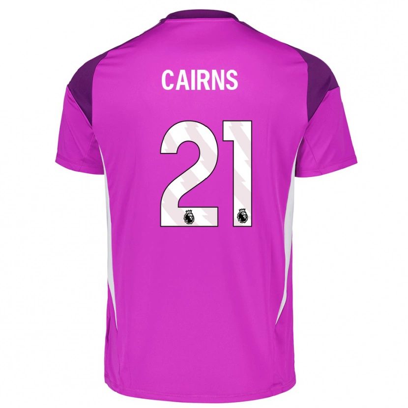 Danxen Criança Alex Cairns #21 Roxo Branco Camisola Guarda-Redes 2025/26 Camisa Brasil