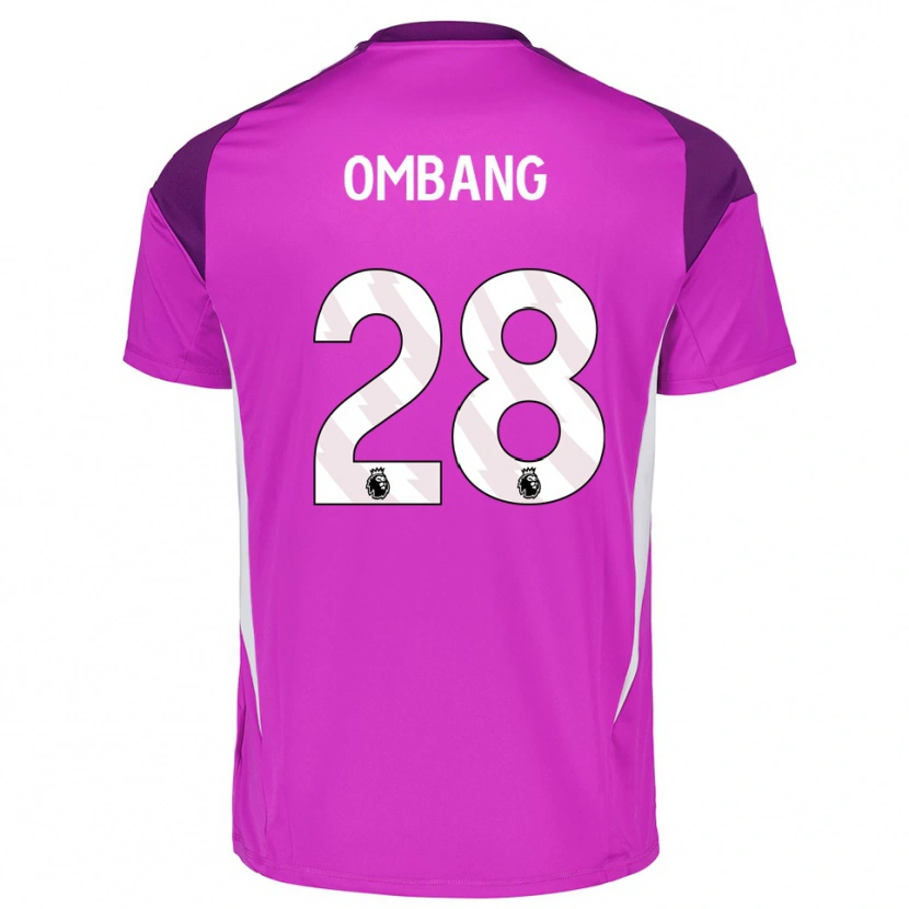Danxen Criança Darryl Ombang #28 Roxo Branco Camisola Guarda-Redes 2025/26 Camisa Brasil