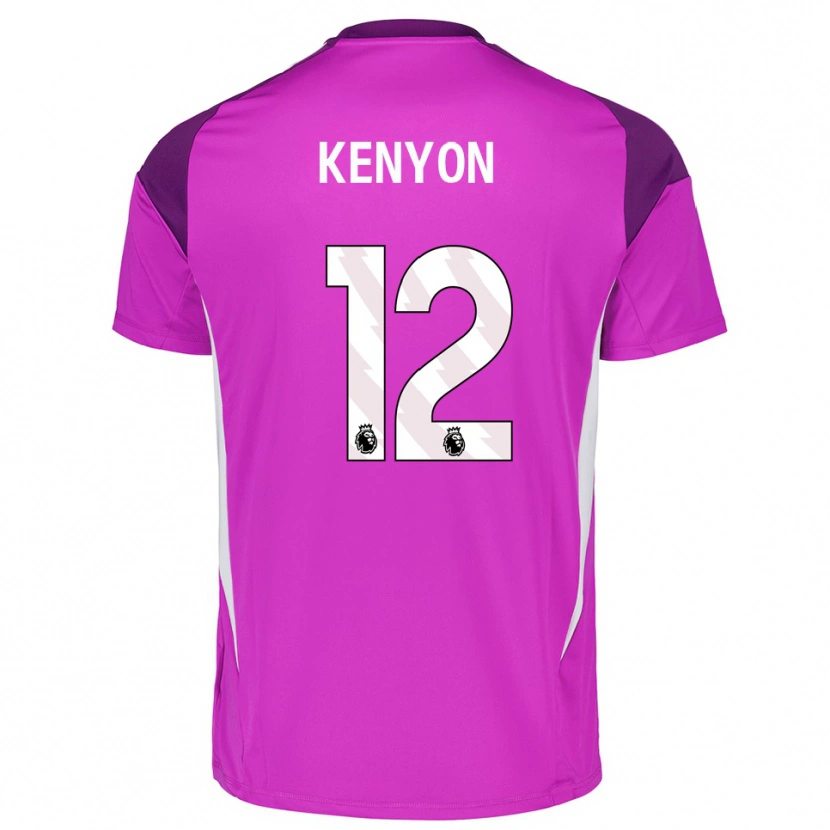 Danxen Criança George Kenyon #12 Roxo Branco Camisola Guarda-Redes 2025/26 Camisa Brasil