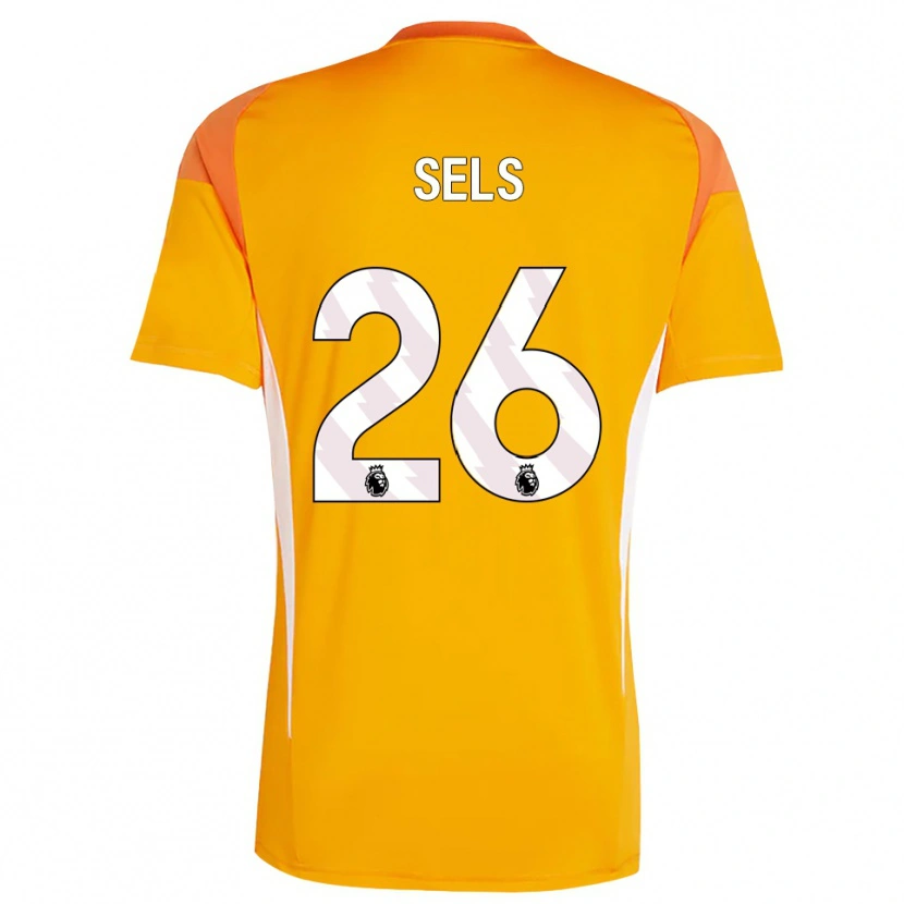Danxen Criança Matz Sels #26 Laranja Branco Camisola Guarda-Redes 2025/26 Camisa Brasil