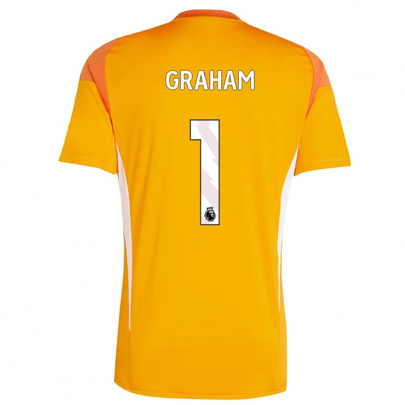 Danxen Criança Ally Graham #1 Laranja Branco Camisola Guarda-Redes 2025/26 Camisa Brasil