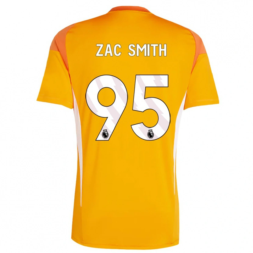 Danxen Criança Zac Smith #95 Laranja Branco Camisola Guarda-Redes 2025/26 Camisa Brasil