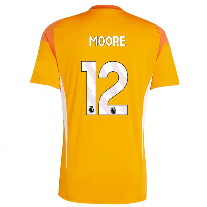 Danxen Criança Daniel Moore #12 Laranja Branco Camisola Guarda-Redes 2025/26 Camisa Brasil