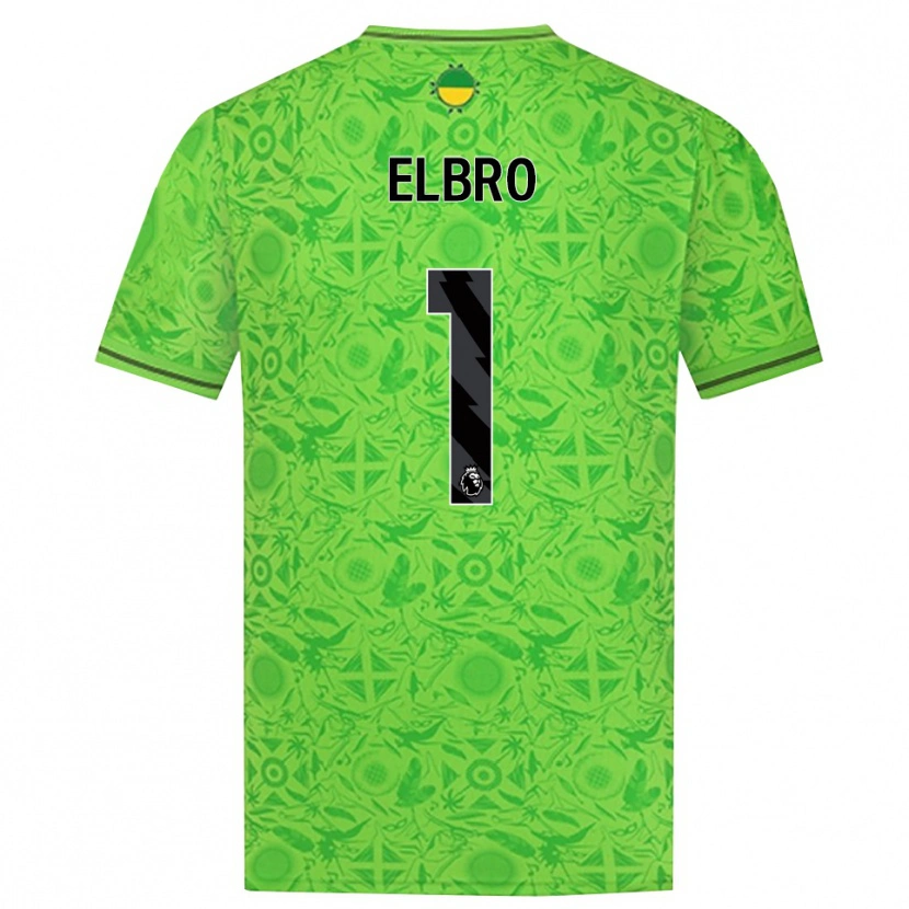 Danxen Criança Maddie Elbro #1 Verde Preto Camisola Guarda-Redes 2025/26 Camisa Brasil
