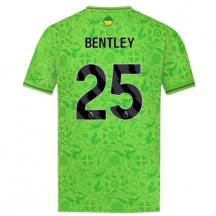 Danxen Criança Daniel Bentley #25 Verde Preto Camisola Guarda-Redes 2025/26 Camisa Brasil