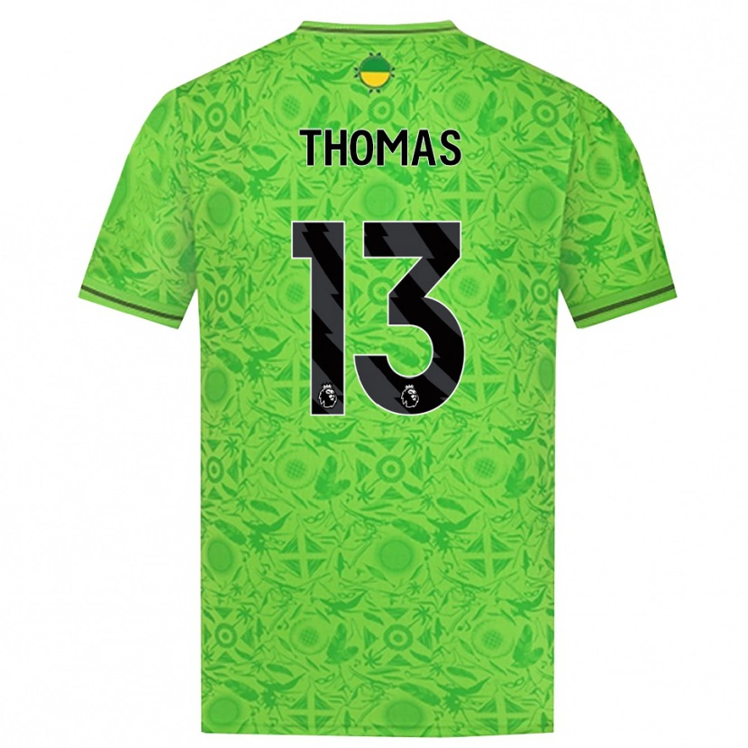 Danxen Criança Bec Thomas #13 Verde Preto Camisola Guarda-Redes 2025/26 Camisa Brasil