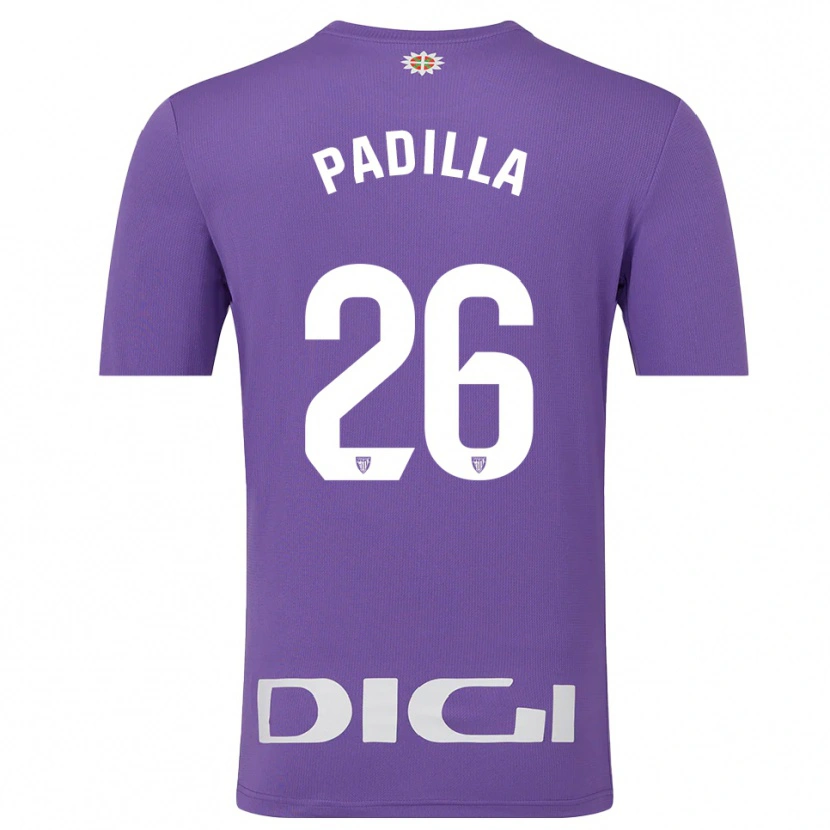 Danxen Criança Álex Padilla #26 Roxo Branco Camisola Guarda-Redes 2025/26 Camisa Brasil