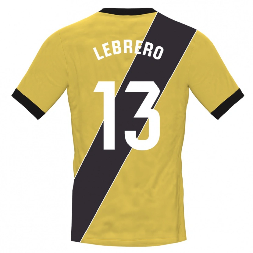 Danxen Criança Lucia Lebrero Rodríguez #13 Amarelo Preto Camisola Guarda-Redes 2025/26 Camisa Brasil