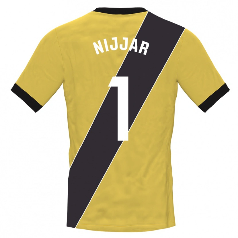 Danxen Criança Tejpal Nijjar #1 Amarelo Preto Camisola Guarda-Redes 2025/26 Camisa Brasil