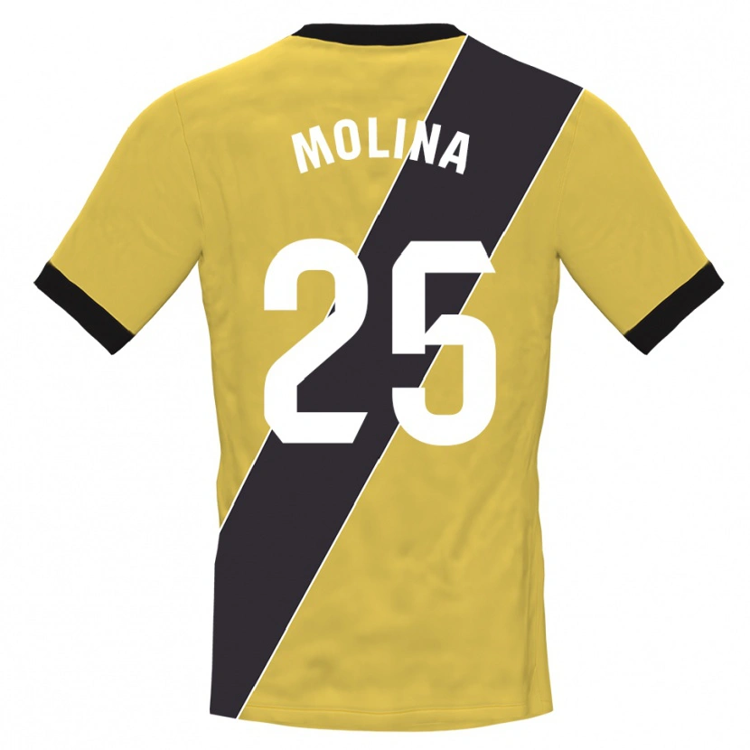 Danxen Criança Adrián Molina #25 Amarelo Preto Camisola Guarda-Redes 2025/26 Camisa Brasil