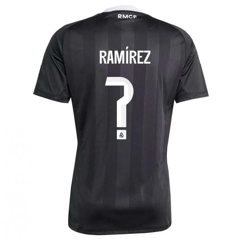 Danxen Criança Izan Ramírez #0 Preto Branco Camisola Guarda-Redes 2025/26 Camisa Brasil