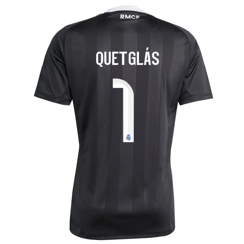 Danxen Criança Ferran Quetglás #1 Preto Branco Camisola Guarda-Redes 2025/26 Camisa Brasil