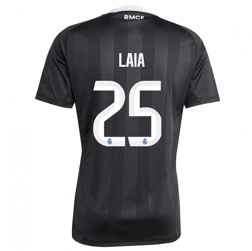 Danxen Criança Laia López De La Morena #25 Preto Branco Camisola Guarda-Redes 2025/26 Camisa Brasil
