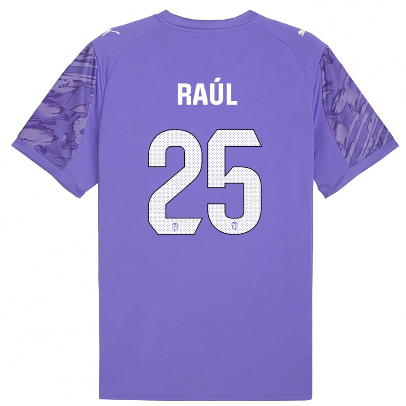 Danxen Criança Raúl Jiménez #25 Lilás Branco Camisola Guarda-Redes 2025/26 Camisa Brasil