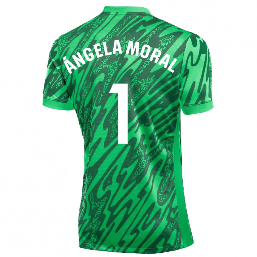 Danxen Criança Ángela Moral Ferrer #1 Verde Escuro Branco Camisola Guarda-Redes 2025/26 Camisa Brasil