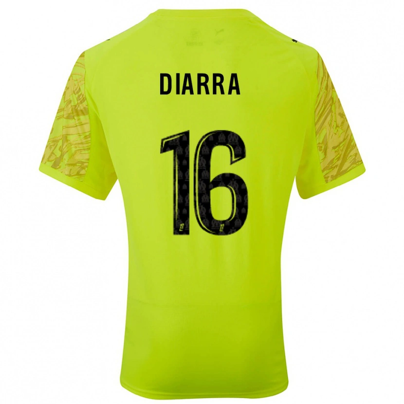 Danxen Criança Cheick Diarra #16 Verde Fluorescente Preto Camisola Guarda-Redes 2025/26 Camisa Brasil
