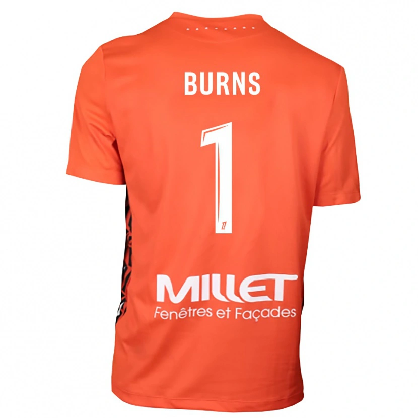 Danxen Criança Emily Burns #1 Laranja Branco Camisola Guarda-Redes 2025/26 Camisa Brasil