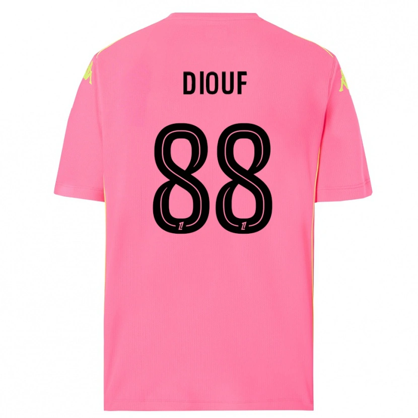Danxen Criança Yehvann Diouf #88 Rosa Choque Preto Camisola Guarda-Redes 2025/26 Camisa Brasil
